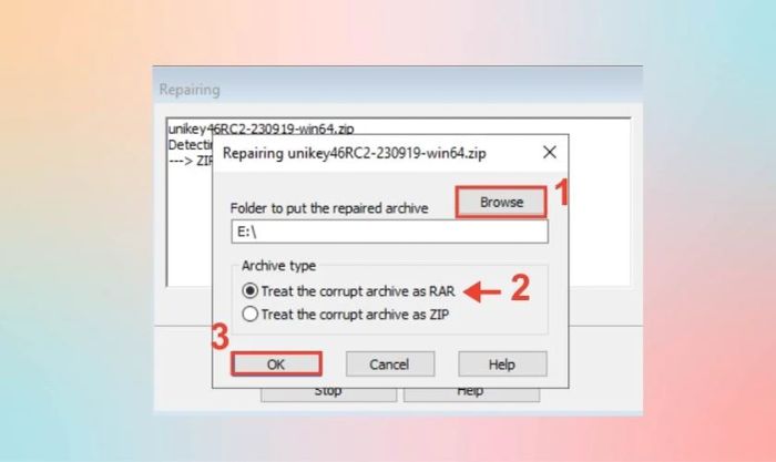 Chọn thư mục lưu trữ và định dạng file cho dữ liệu