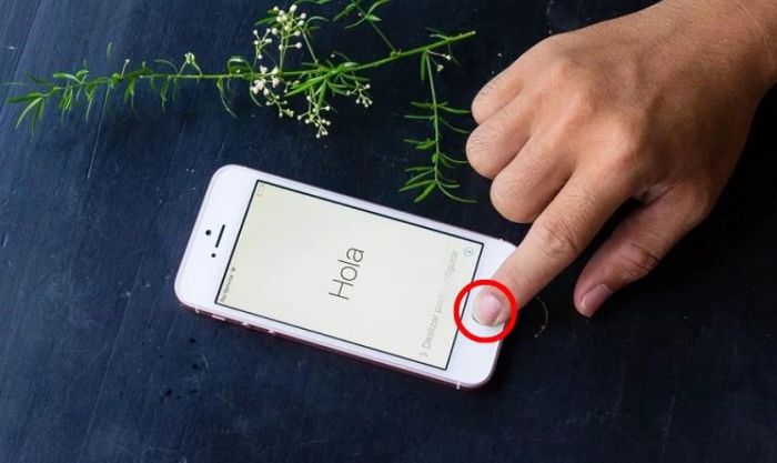 Cách khởi động lại trên iPhone SE Gen 1 và iPhone 5 trở xuống
