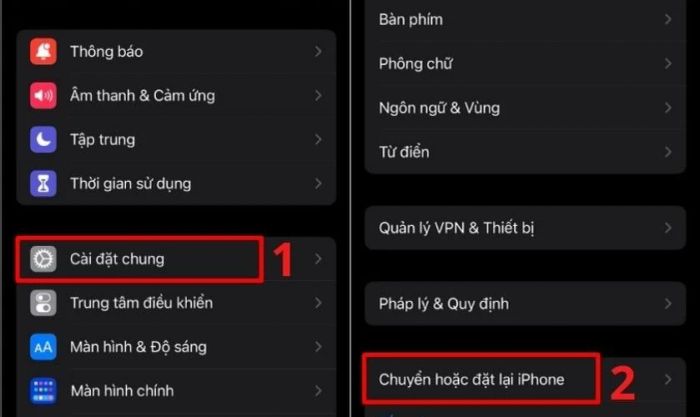 Khôi phục cài đặt gốc để sửa lỗi iPhone