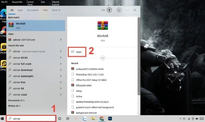 Sử dụng tính năng Keep Broken Files khi máy tính Win 10, Win 11 không thể giải nén file RAR