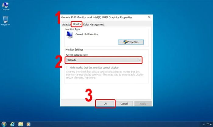 Chọn tần số quét hợp lý cho màn hình của bạn