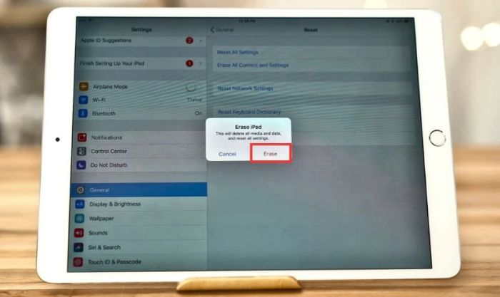 Sửa lỗi màn hình iPad Air 2 bị nhòe màu bằng cách Restore lại thiết bị