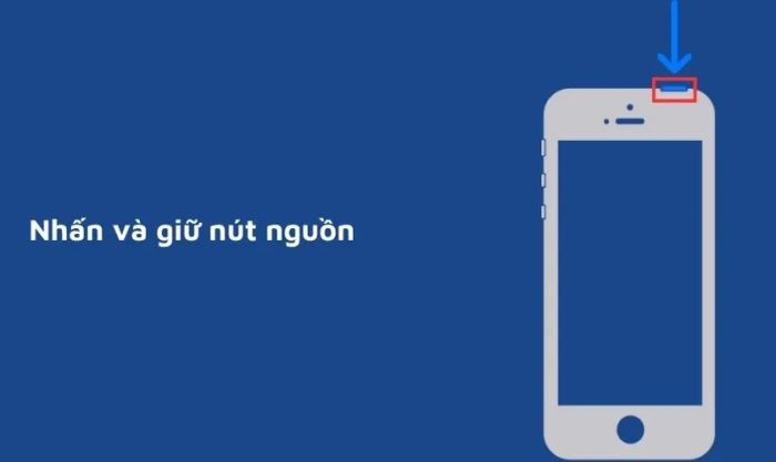 Khởi động lại iPhone bằng cách nhấn nút nguồn