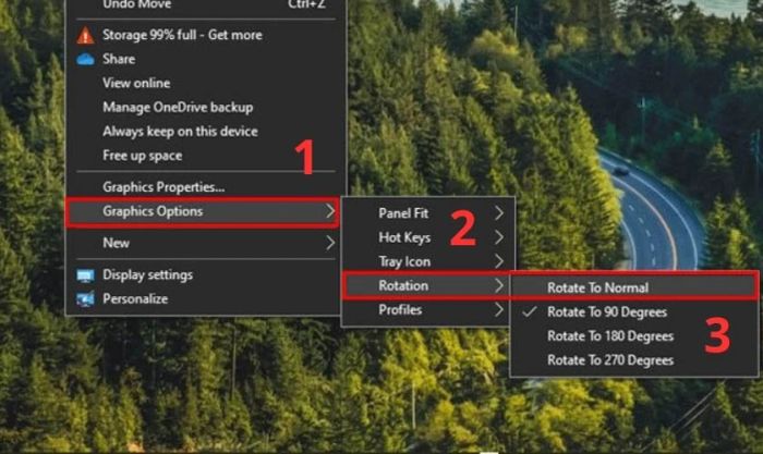 Cách khắc phục màn hình máy tính bị xoay ngược trên Win 7