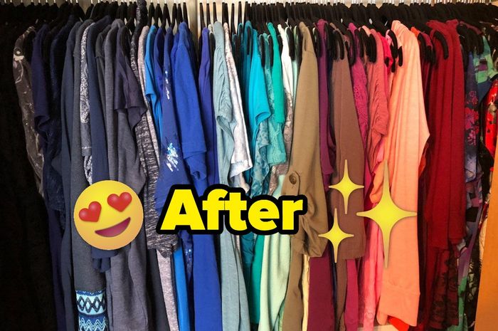 Closet after the reviewer used the hangers