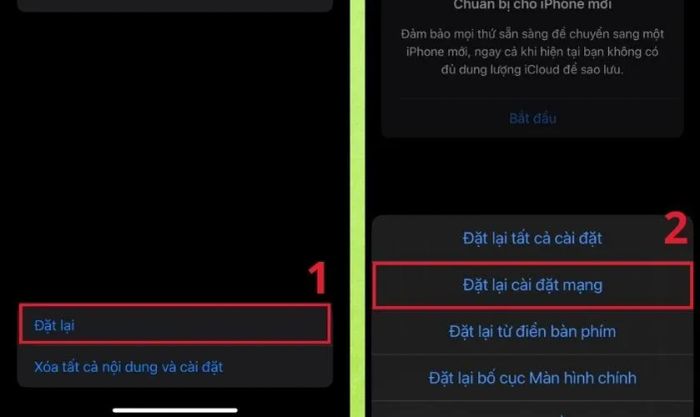 Các bước để đặt lại cài đặt mạng trên iPhone
