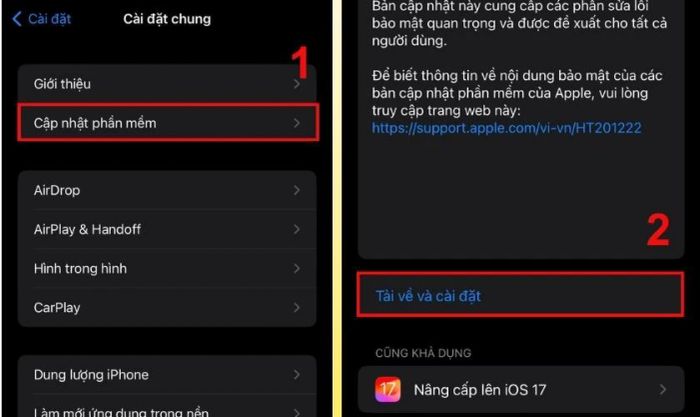 Các bước chi tiết để cập nhật iOS lên phiên bản mới