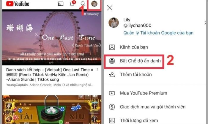 Truy cập ẩn danh khi gặp sự cố với việc cập nhật YouTube Vanced