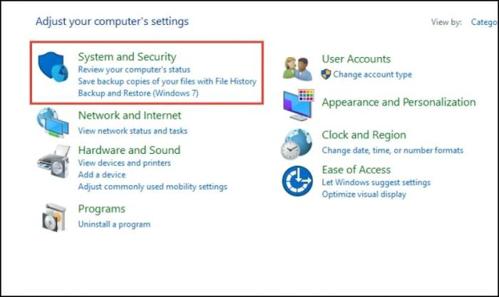 Các bước thực hiện tắt tường lửa khi không giải nén được file RAR