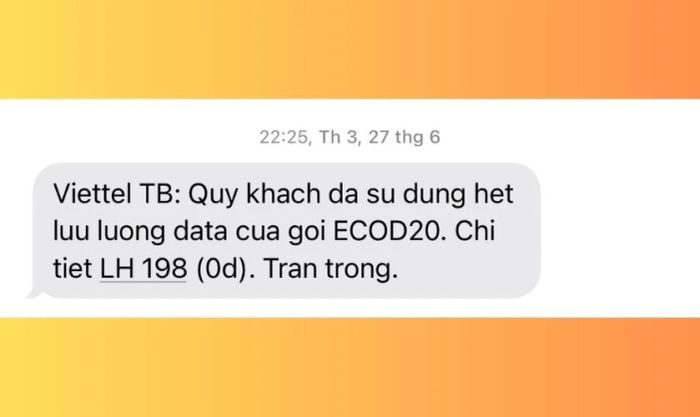 Kiểm tra gói cước mạng bạn đang sử dụng