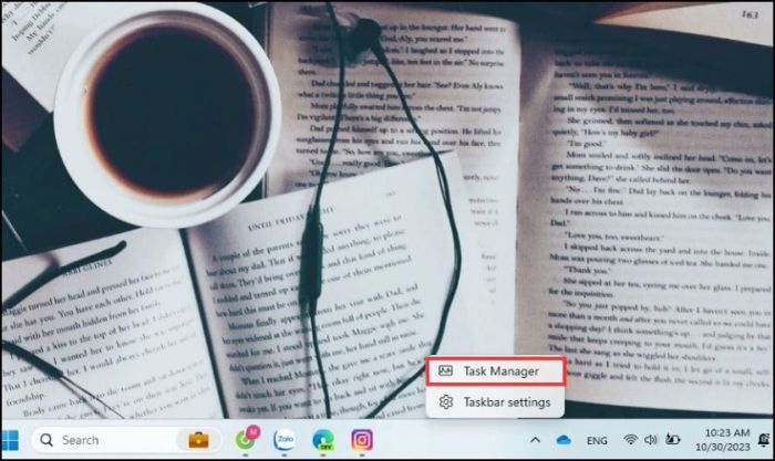 Thực hiện buộc dừng ứng dụng Instagram trên máy tính khi gặp sự cố không đăng nhập được