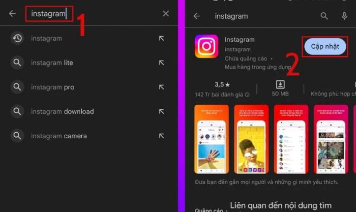 Cập nhật phiên bản Instagram mới để tránh đăng ảnh Story bị mờ