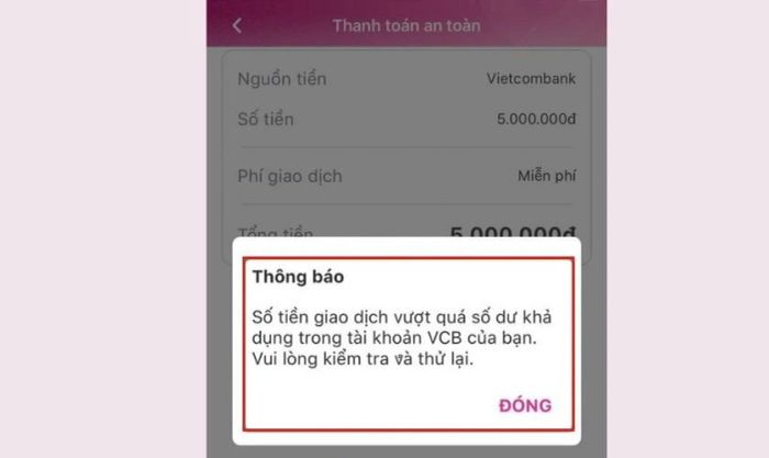 Cách khắc phục lỗi nạp tiền vào ví từ tài khoản ngân hàng trên MoMo