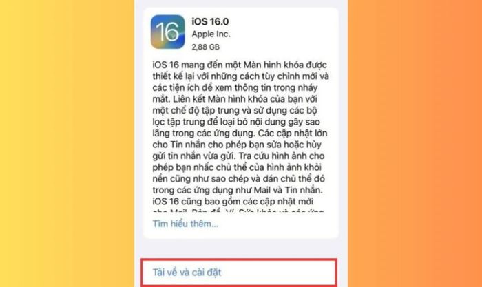 Bấm chọn phiên bản cần cập nhật và tải về