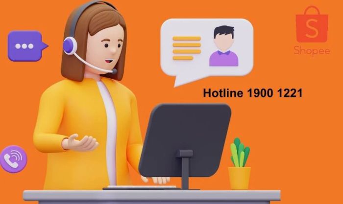 Liên hệ tổng đài Shopee để giải quyết lỗi F02