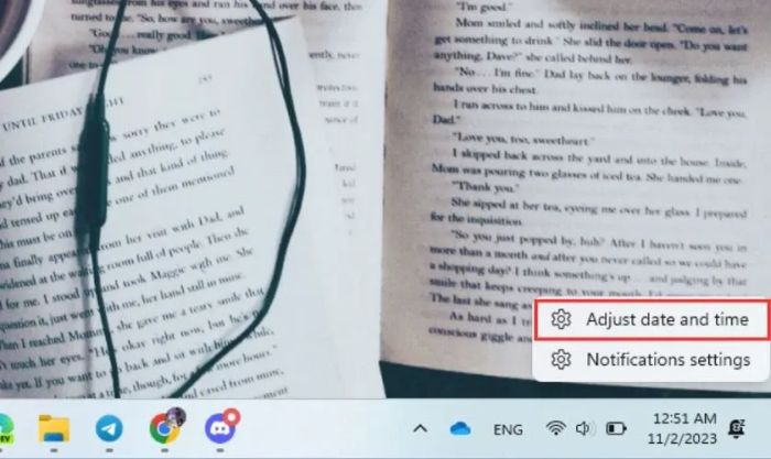 Chọn Adjust date and time