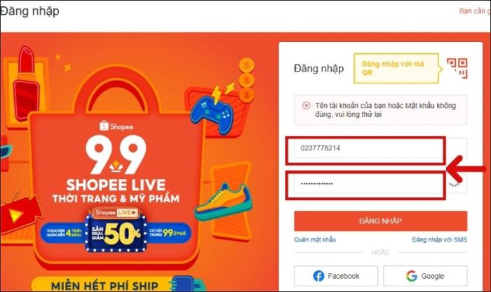 Cách sửa lỗi F02 trên Shopee