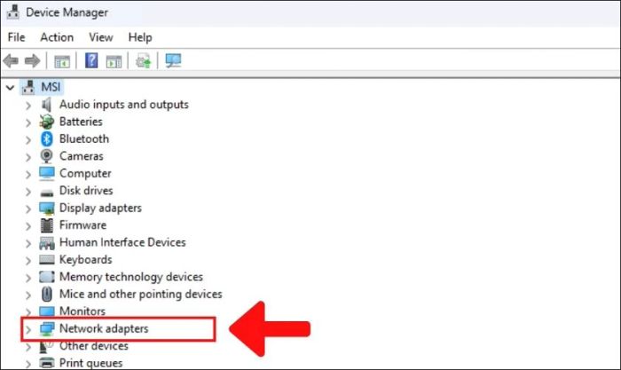 Khắc phục tình trạng laptop mất WiFi bằng cách cập nhật Driver WiFi
