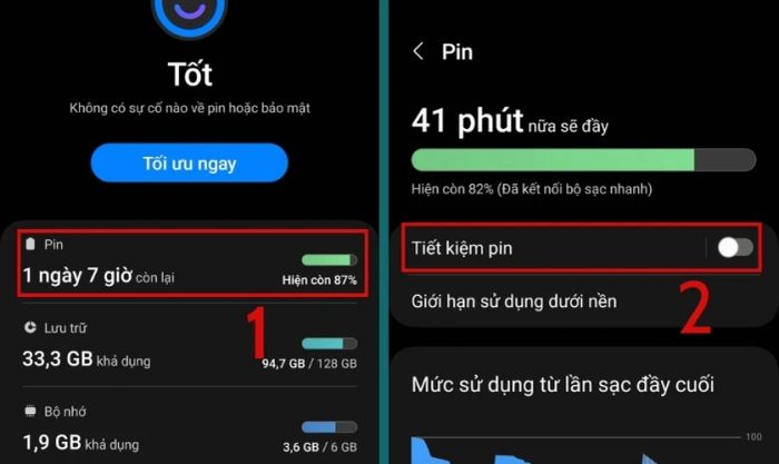 Kéo thanh Chế độ tiết kiệm pin để sửa lỗi GPS không định vị được