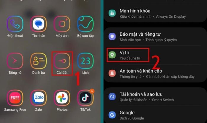 Bật tính năng Vị trí chính xác của Google