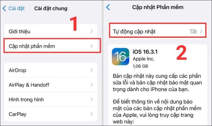 Hướng dẫn cách bật tính năng tự động cập nhật phần mềm trên iPhone