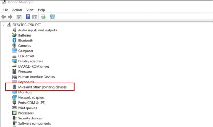 Cách khắc phục lỗi chuột laptop bị đơ thông qua Device Manager