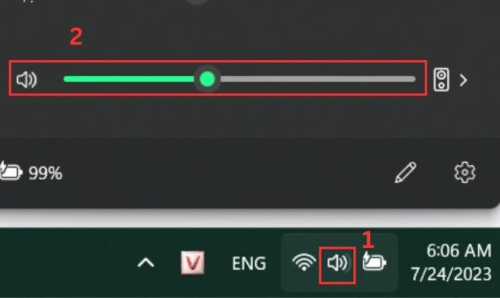 Kiểm tra âm lượng khi laptop chỉ phát âm thanh qua headphone mà không nghe được loa ngoài