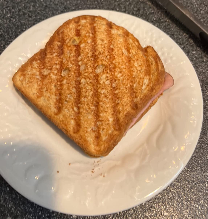 A perfectly toasted sandwich