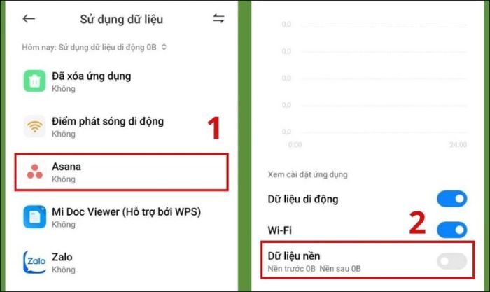 tắt kết nối dữ liệu nền trên điện thoại Android