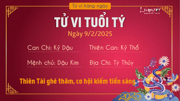 Tử vi hàng ngày 09/02/2025 - Tuổi Tý