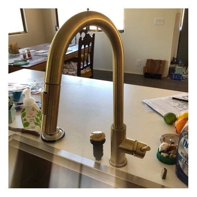 The elegant gold sink