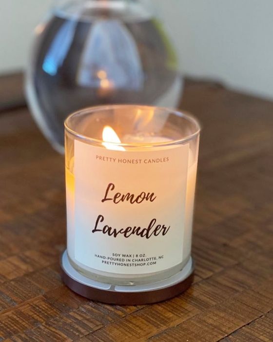 The candle burning
