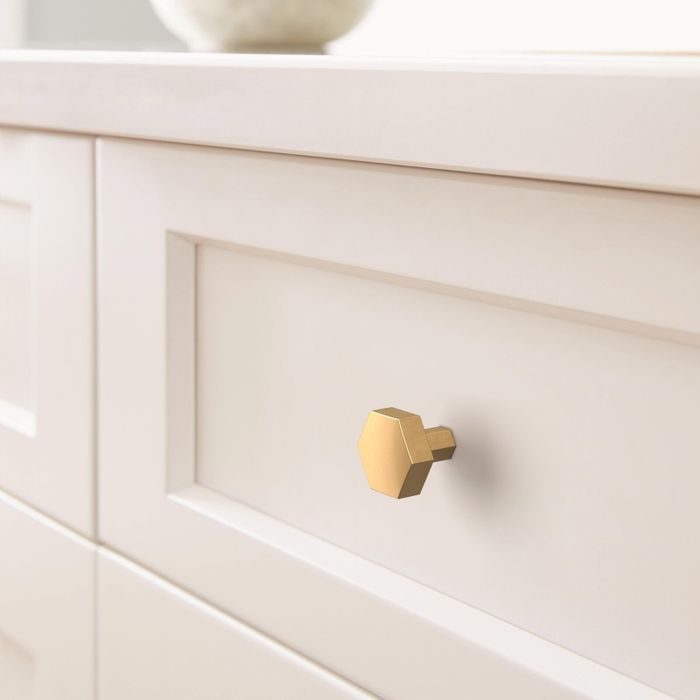 The knob on a cabinet brings an updated and interesting design element, enhancing the look of your space without the hassle of extensive changes or upgrades.