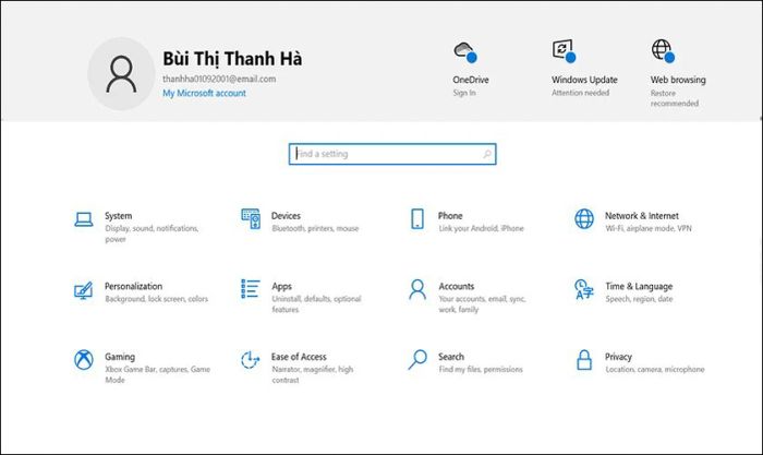 Phương pháp mở khóa chuột laptop trên Windows 11