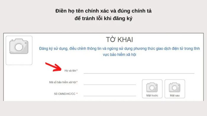 Lỗi chính tả khi điền họ tên cá nhân trong ứng dụng VssID