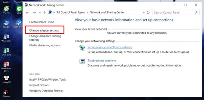 Thực hiện gán địa chỉ IP thủ công để sửa lỗi 192.168.0.1.1.