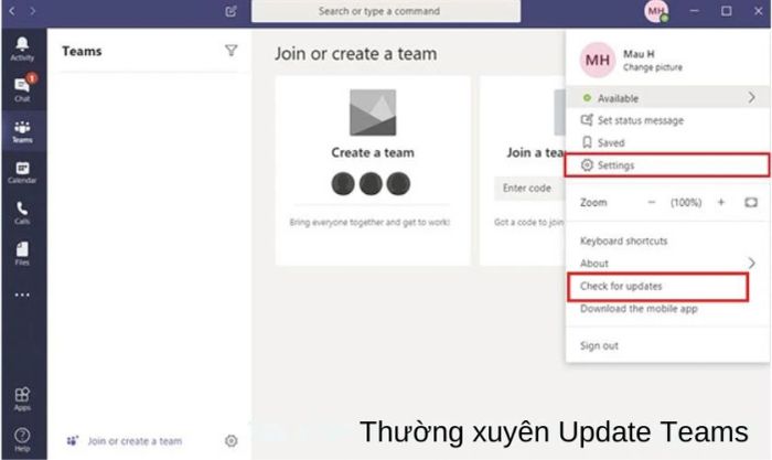 cách đăng nhập vào Teams trên máy tính