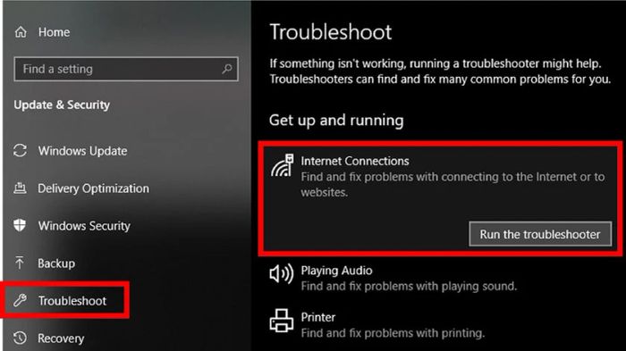 Kiểm tra kết nối internet của bạn