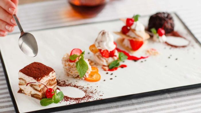 The dessert menu appears like magic