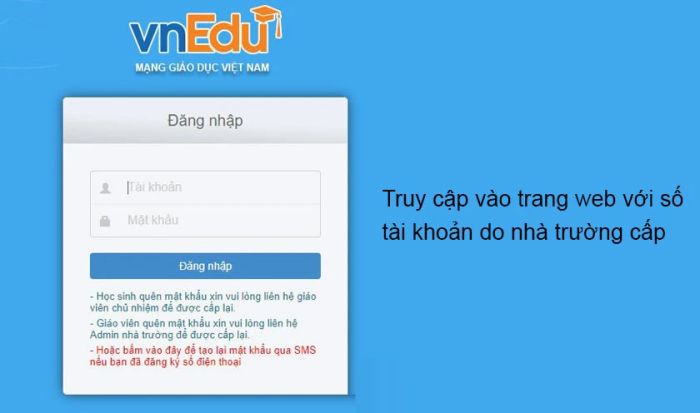 vnedu lms đăng nhập