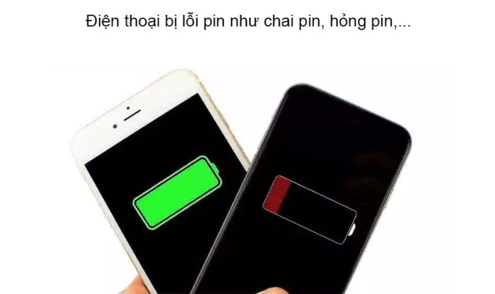 Pin điện thoại gặp sự cố