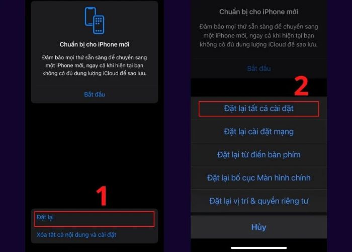 khôi phục cài đặt gốc, sửa lỗi màn hình điện thoại bị ám vàng