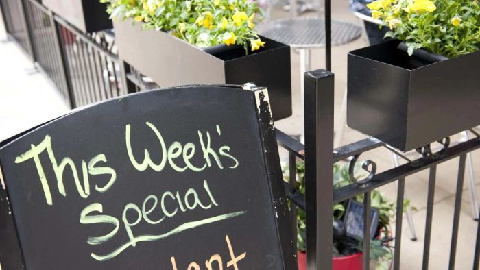 The restaurant specials are kept secretive