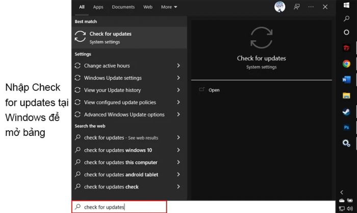 Cập nhật Windows theo cách thủ công