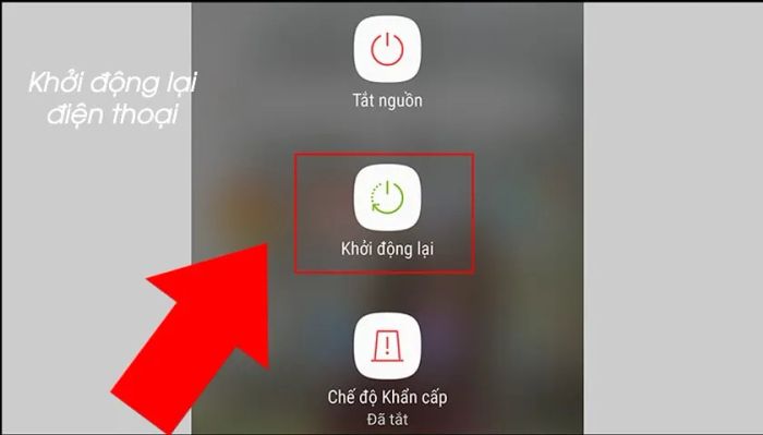 Khởi động lại điện thoại có thể giúp sửa lỗi CH Play không tải được ứng dụng.