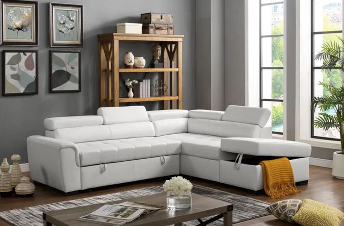 an L-shaped sectional with built-in under-seat storage