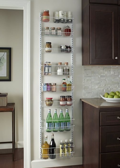 Slim, eight-shelf storage unit with a metal wire frame design