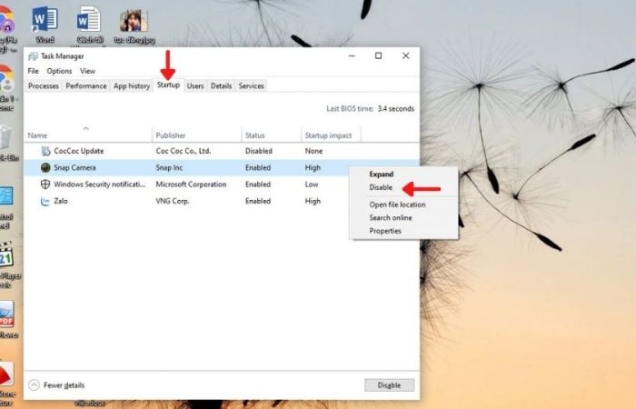 Quản lý các chương trình khởi động cùng Windows