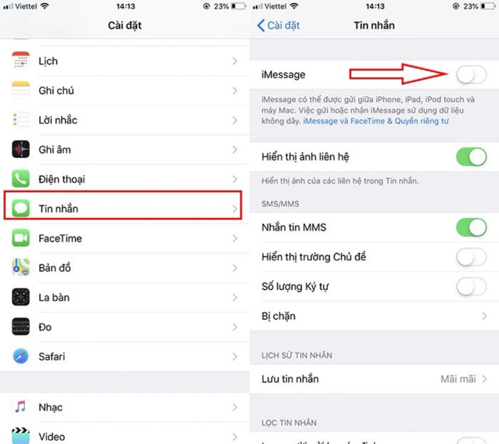 Khởi động lại điện thoại hoặc iPad