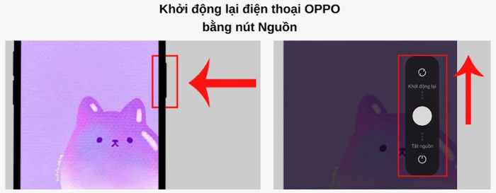 Khởi động lại điện thoại OPPO